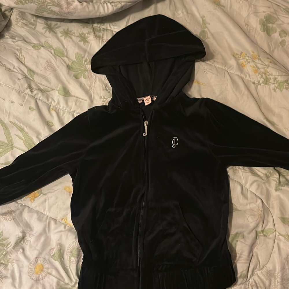Juicy Couture Velour Black Tracksuit Jacket Small